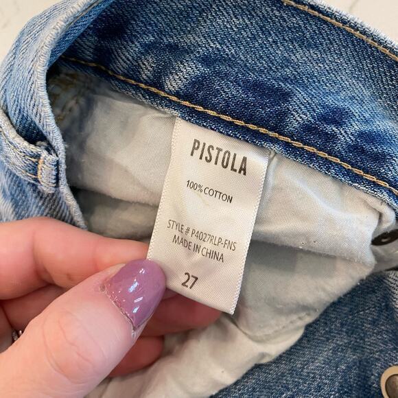 Pistola Devin High Rise Mom Cut Off Jean Shorts in Finesse Size‎ 27 - Picture 6 of 11